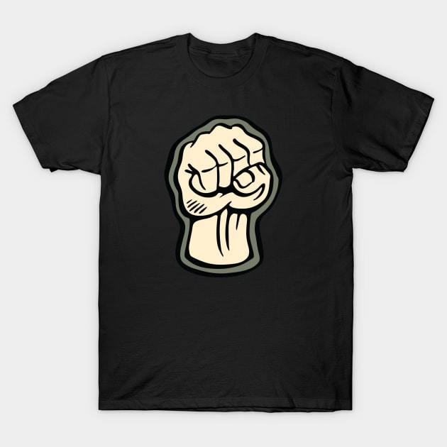 Clenched Fist illustration T-Shirt by Cofefe Studio